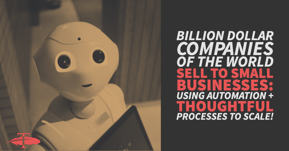 Billion Dollar companies of the world sell to Small Businesses Using automation thoughtful processes to scale